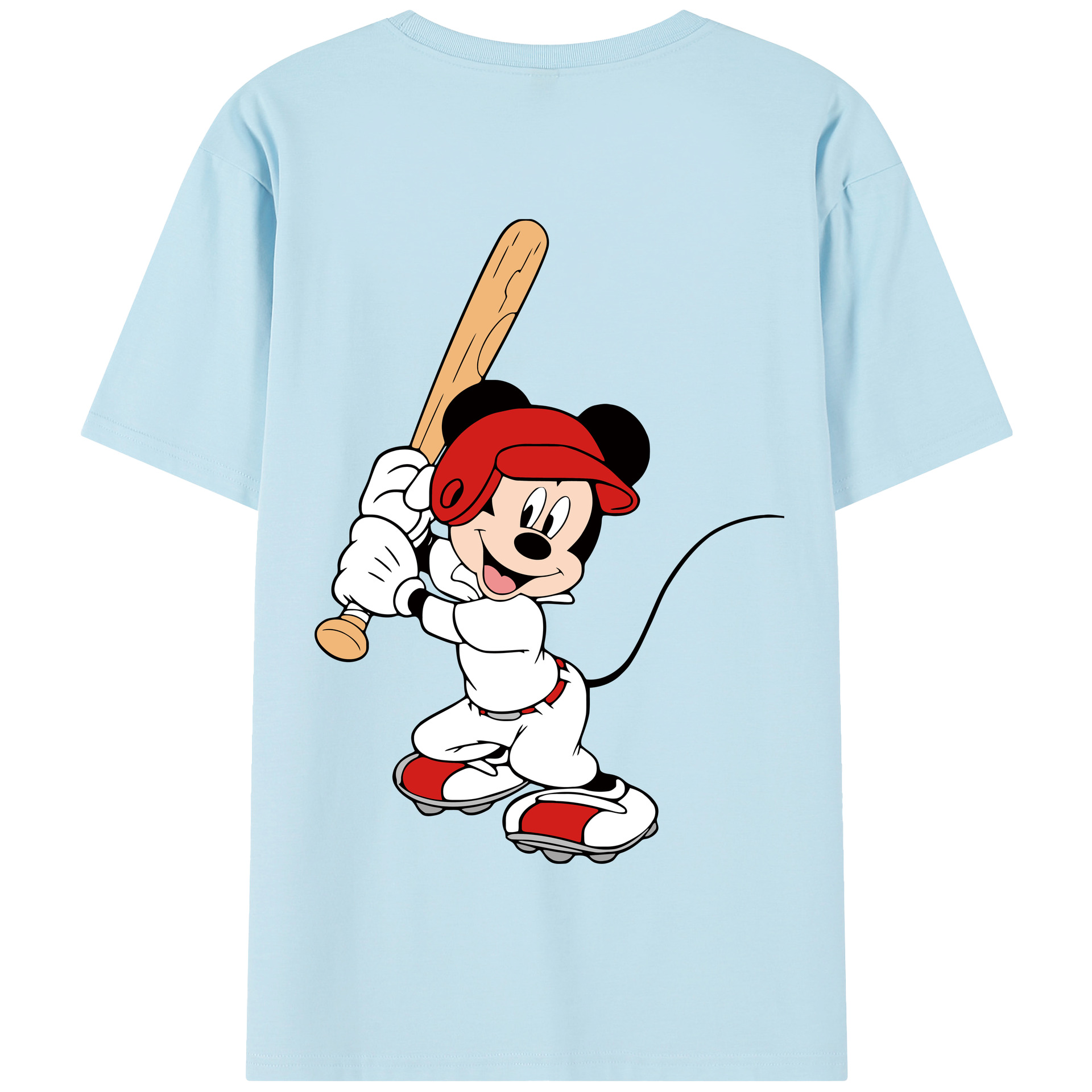 （画像用） ミッキーマウス Mickey Mouse 綿100％半袖Tシャツ（背面プリント）